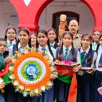The little fairies of Bal Nikunj performed tika aarti and tied Rakhis to ITBP and UP Police Officers and Jawans